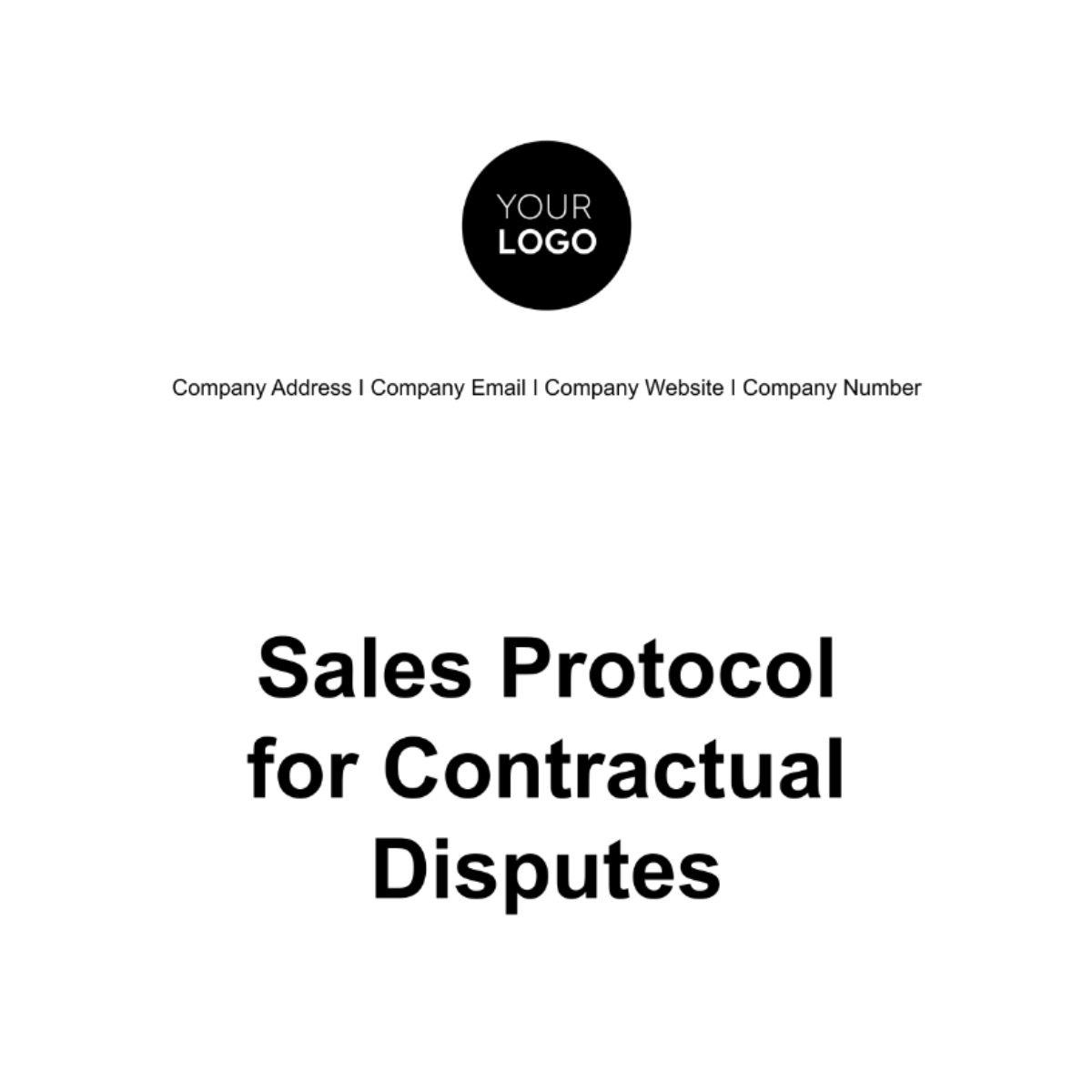 Free Sales Protocol for Contractual Disputes Template