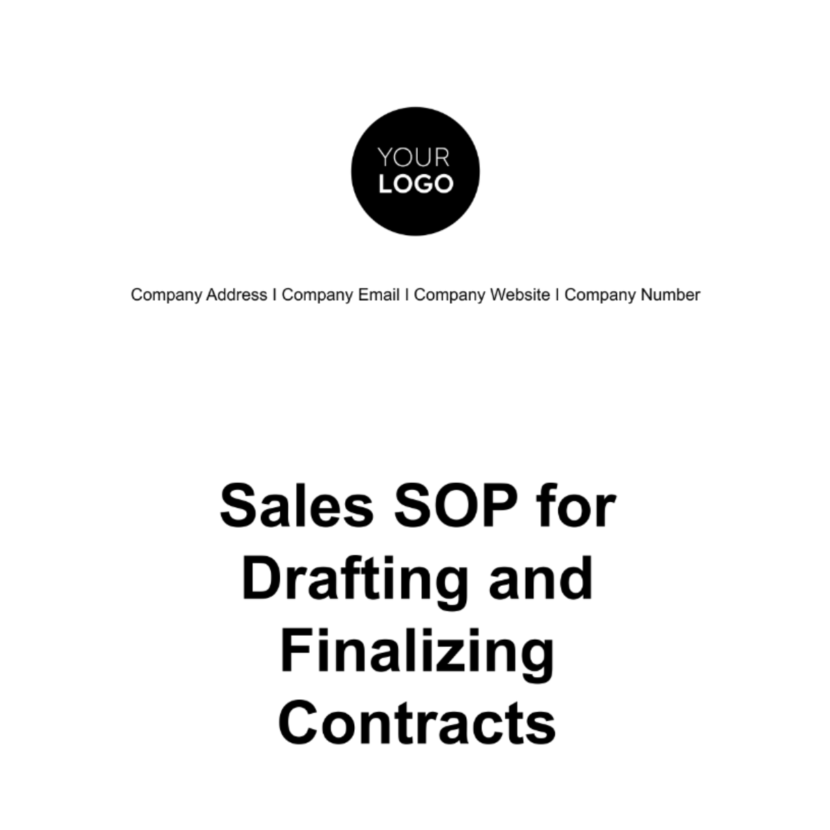 Sales SOP for Drafting and Finalizing Contracts Template