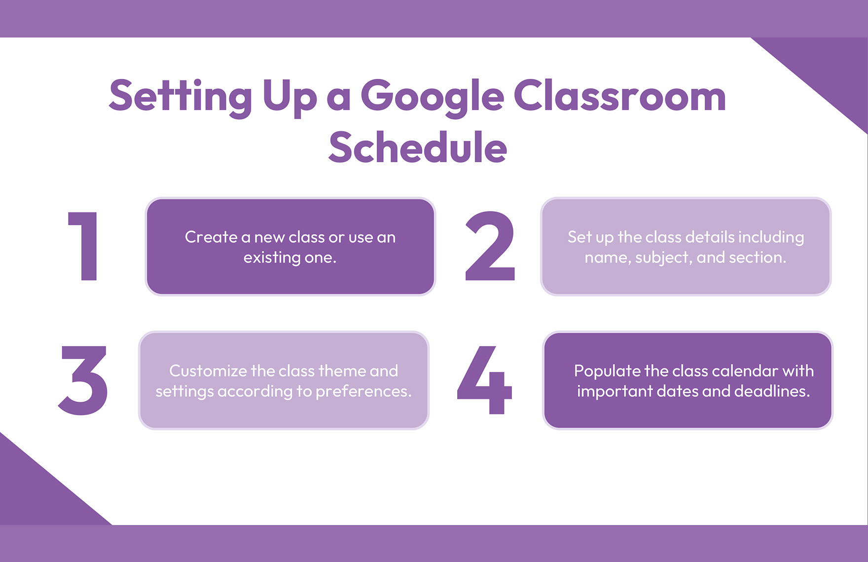 Google Classroom Schedule Template