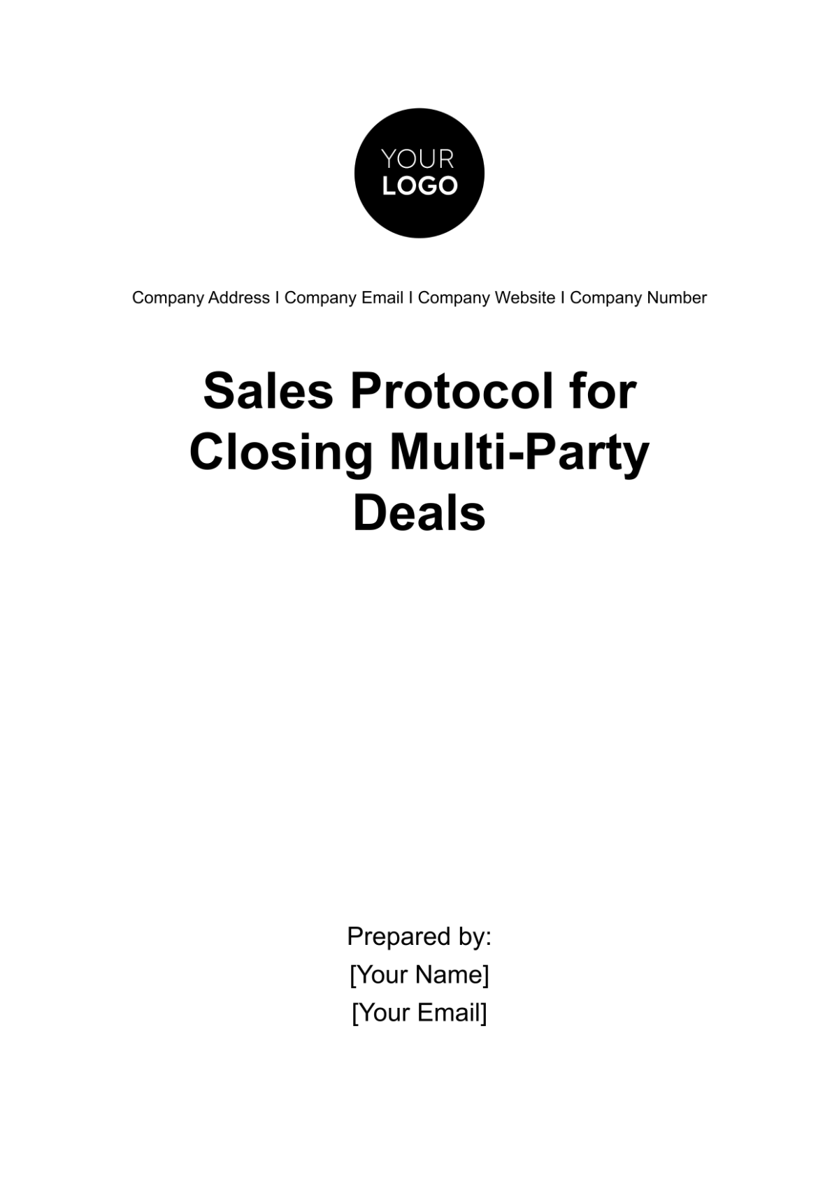 Free Sales Protocol for Closing Multi-Party Deals Template