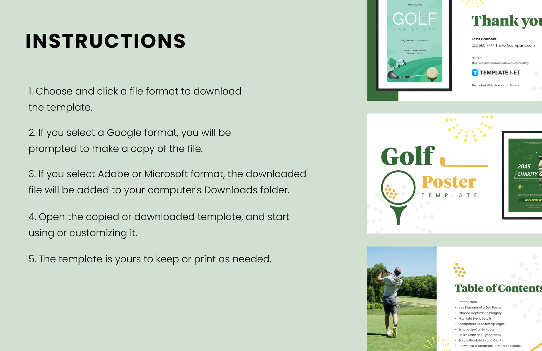 Golf Poster Template