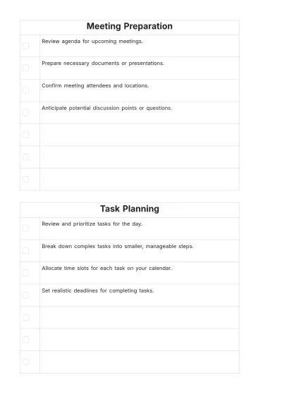 Free Morning To Do List Template to Edit Online
