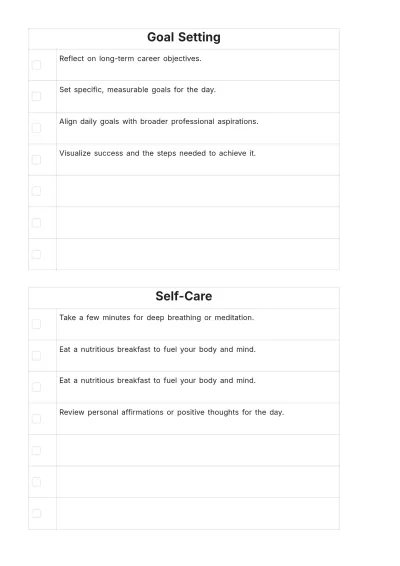 Free Morning To Do List Template to Edit Online