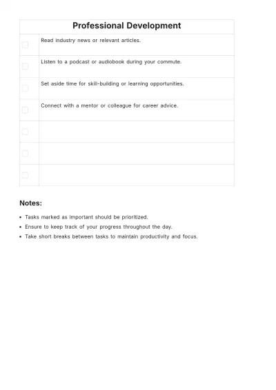 Free Morning To Do List Template to Edit Online