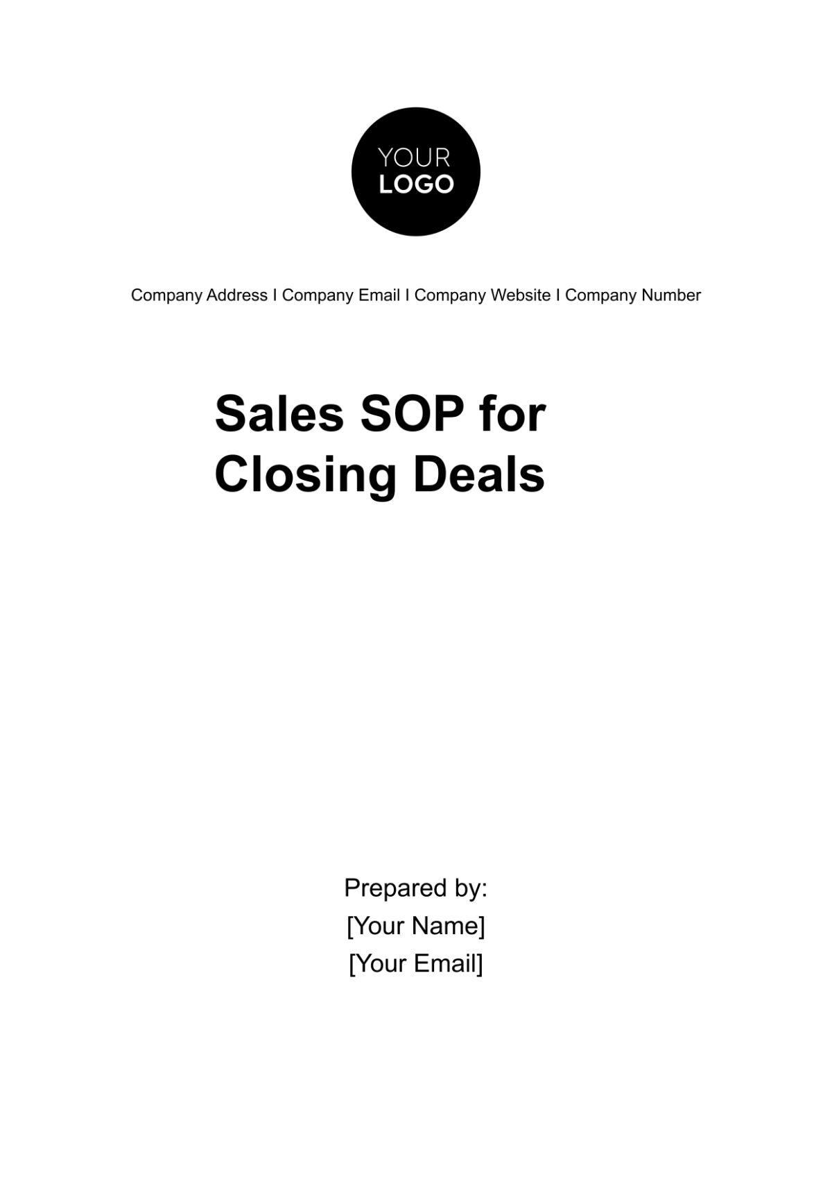 Sales SOP for Closing Deals Template