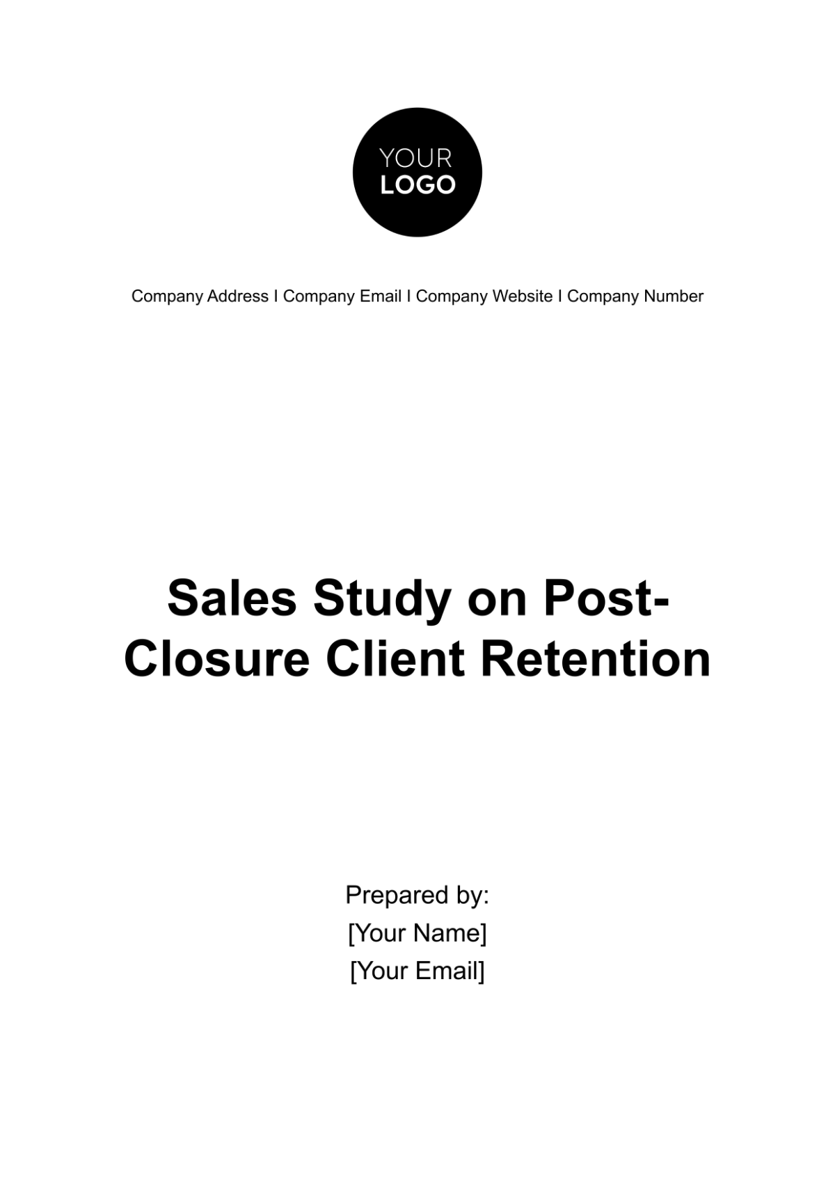 Free Sales Study on Post-Closure Client Retention Template