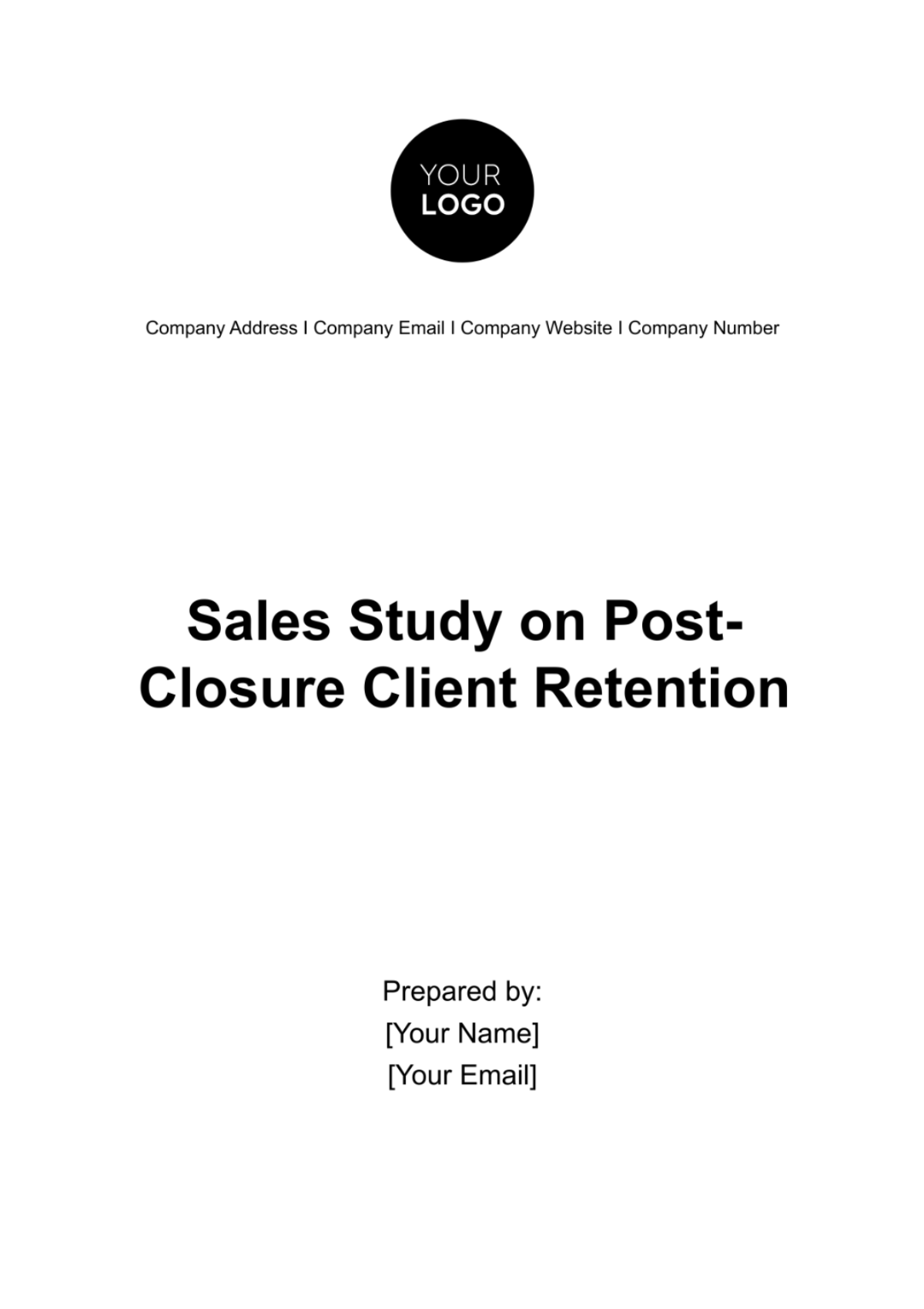 Sales Study on Post-Closure Client Retention Template - Edit Online & Download