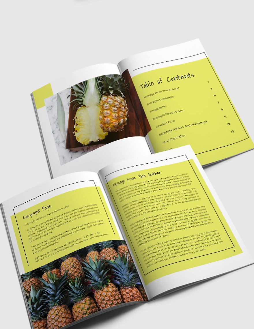 Pineapple Recipe Binder Kit
