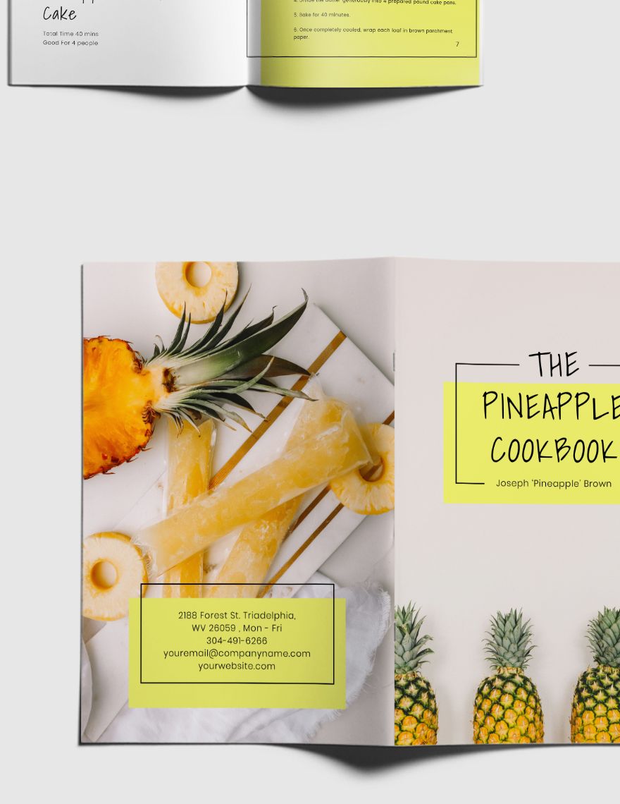 Pineapple Recipe Binder Kit Template