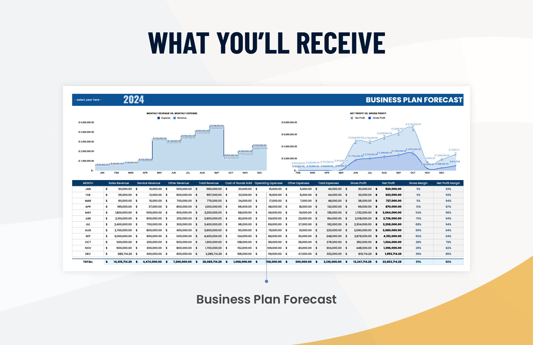 Business Plan Forecast Template