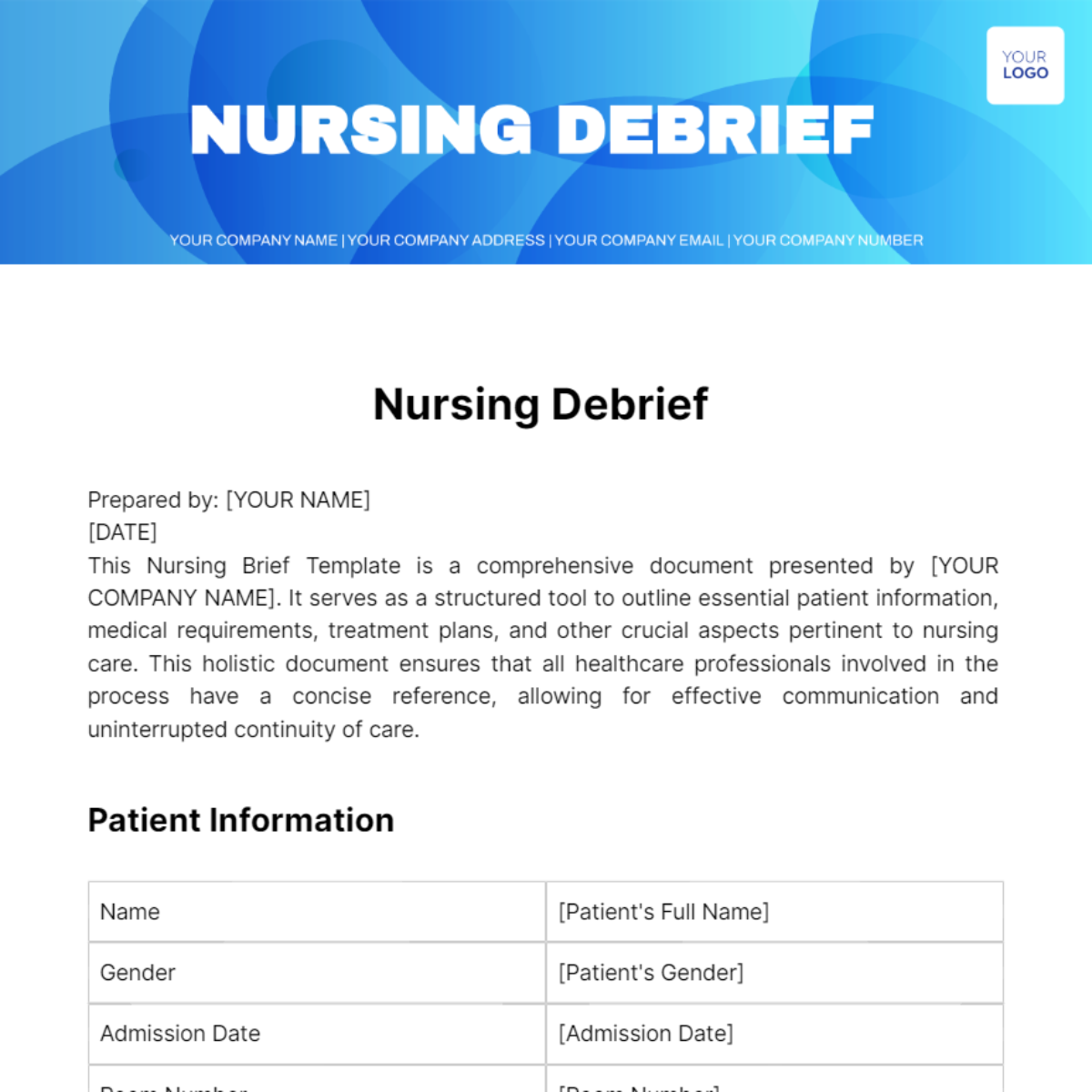 Free Nursing Debrief Template To Edit Online Free Nursing Debrief Template To Edit Online