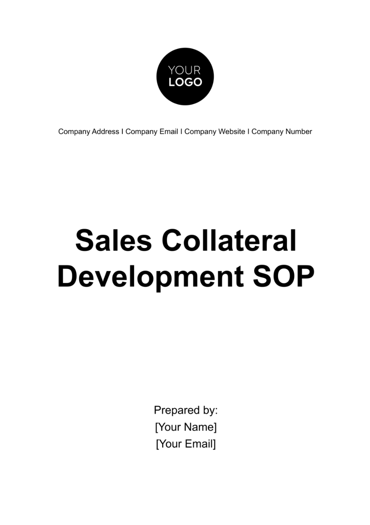 Free Sales Collateral Development SOP Template