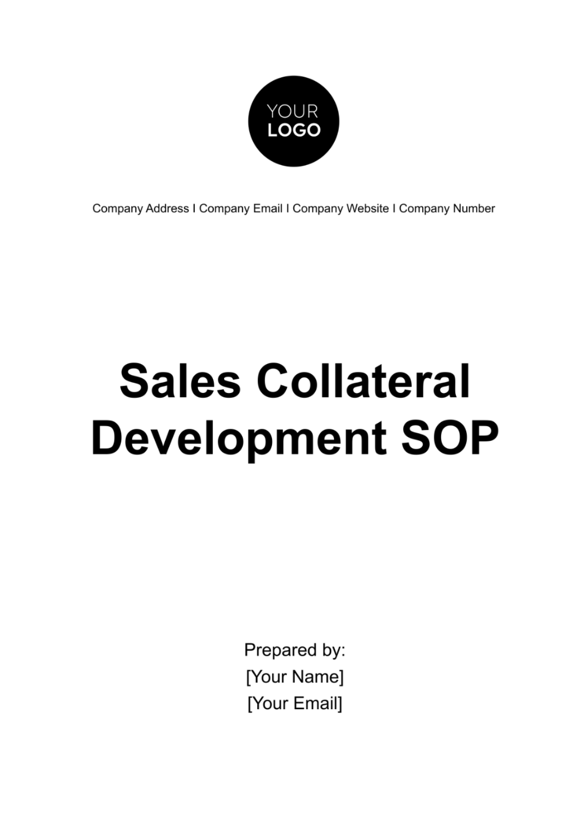 Sales Collateral Development SOP Template - Edit Online & Download