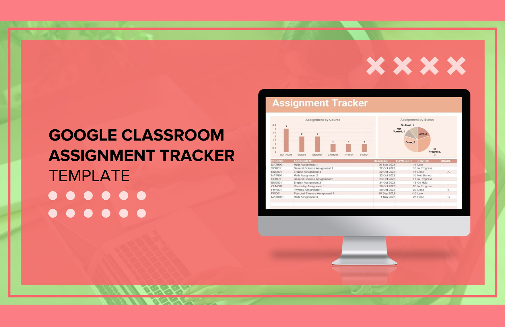 Google Classroom Assignment Tracker Template