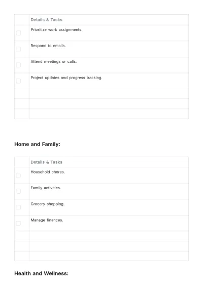 Free Master To Do List Template to Edit Online