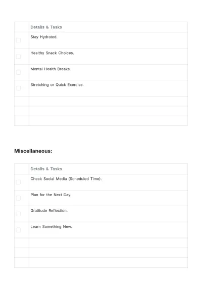 Free Master To Do List Template to Edit Online