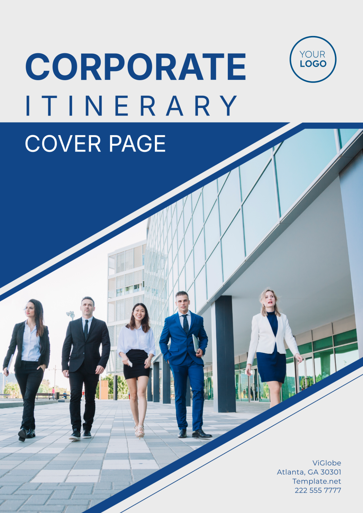 Corporate Itinerary Cover Page Template