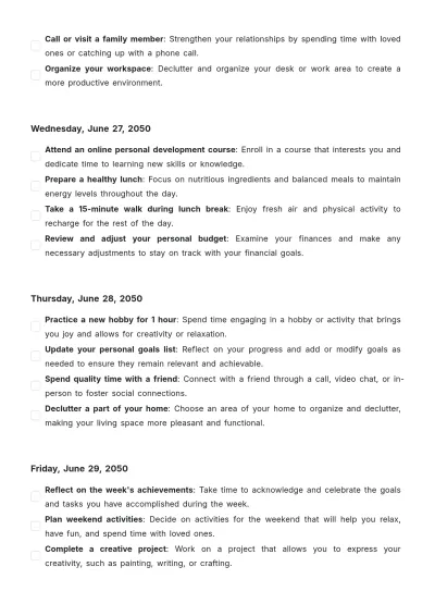 Free Weekly To-Do List Template to Edit Online