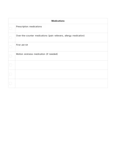 Free Vacation To Do List Template to Edit Online