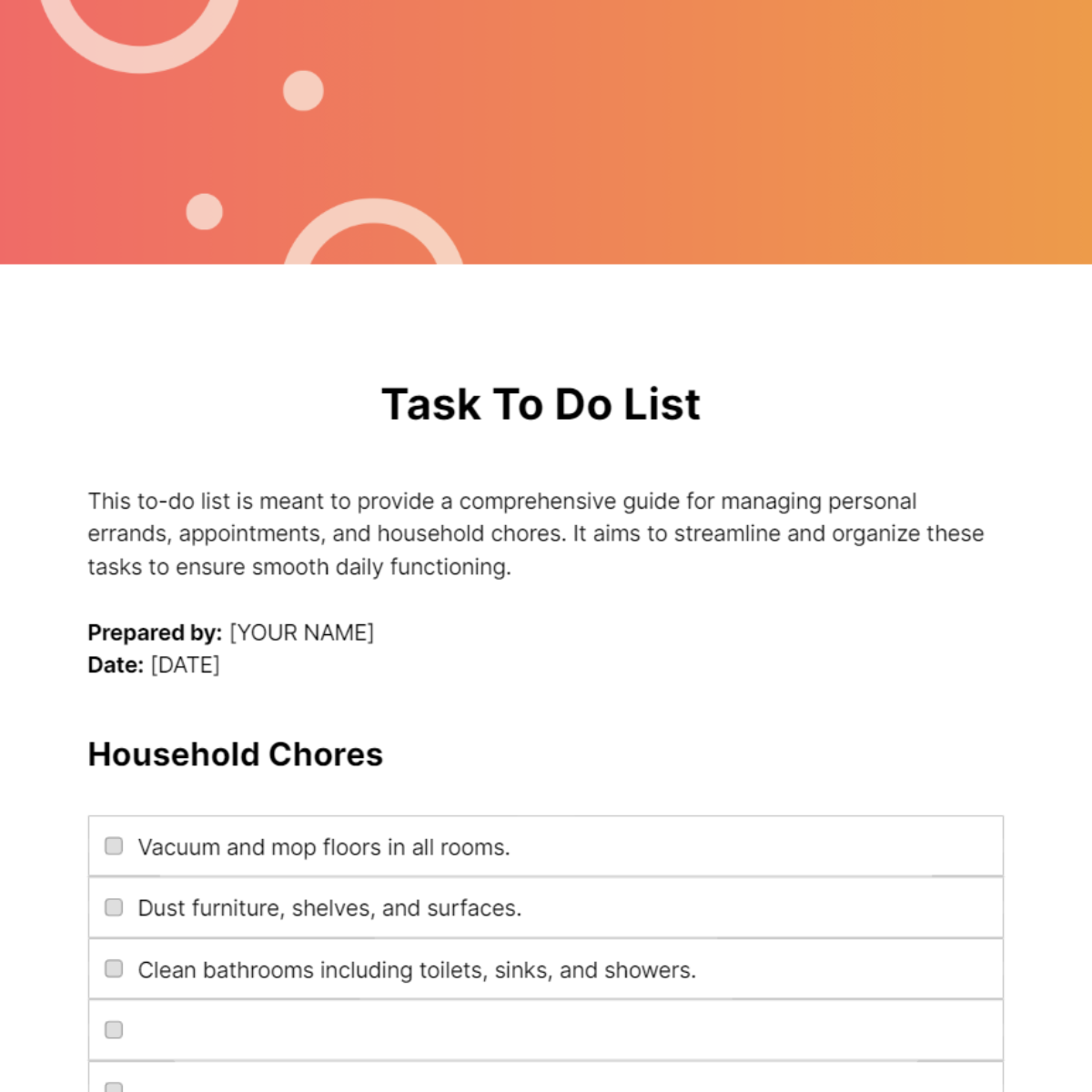 Basic To Do List Free