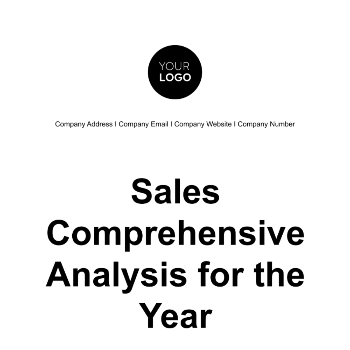 Free Sales Comprehensive Analysis for the Year Template