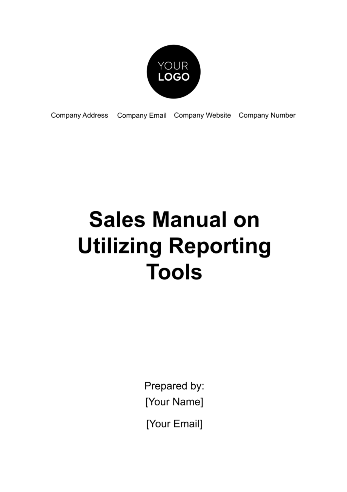 Sales Manual on Utilizing Reporting Tools Template - Edit Online & Download