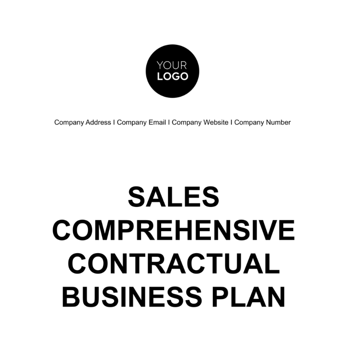 Sales Comprehensive Contractual Business Plan Template