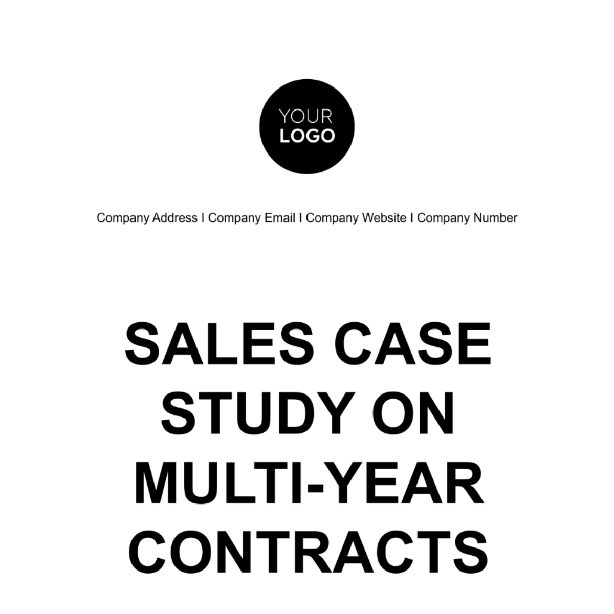 Sales Case Study on Multi-Year Contracts Template