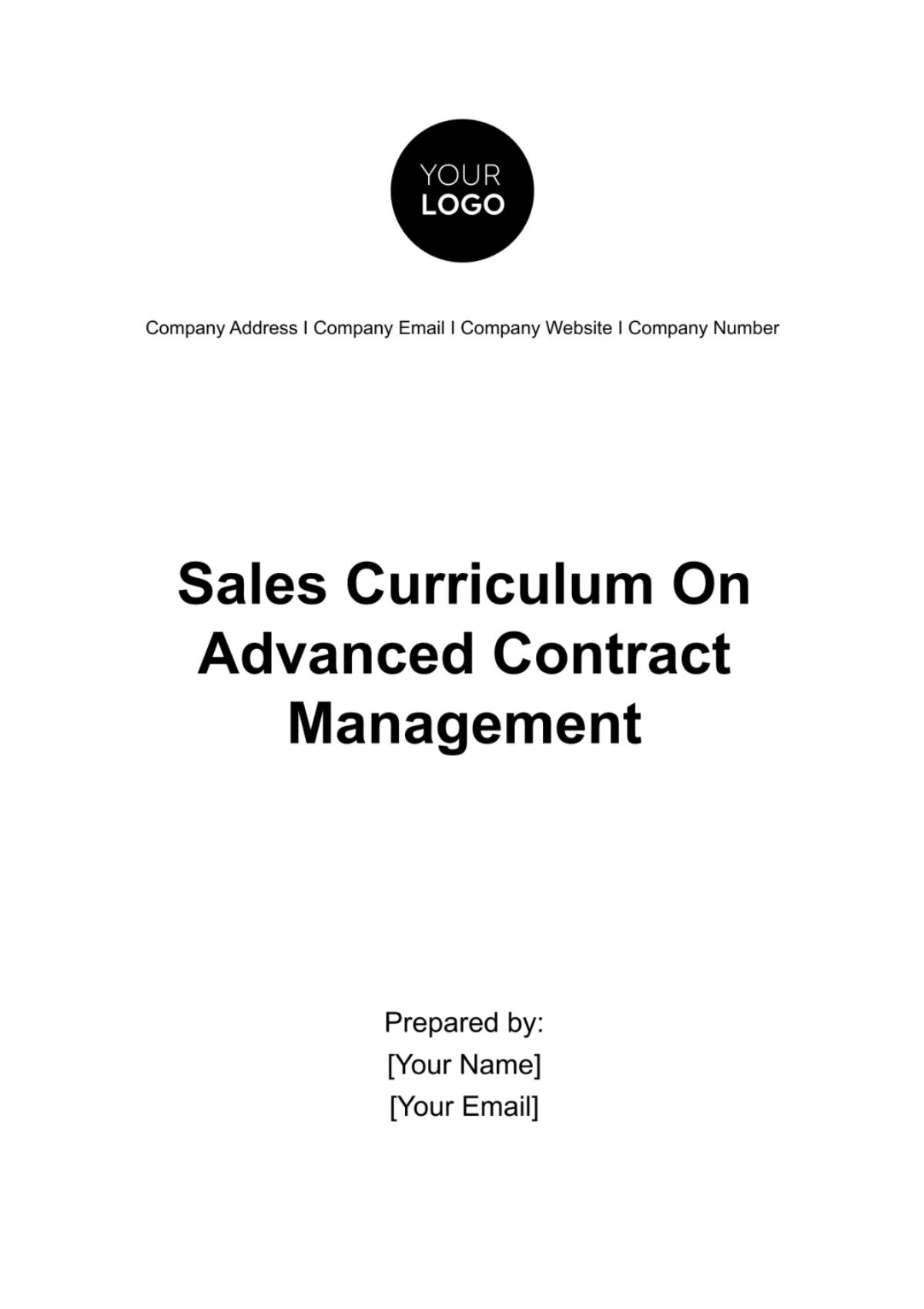 Sales Curriculum on Advanced Contract Management Template - Edit Online & Download