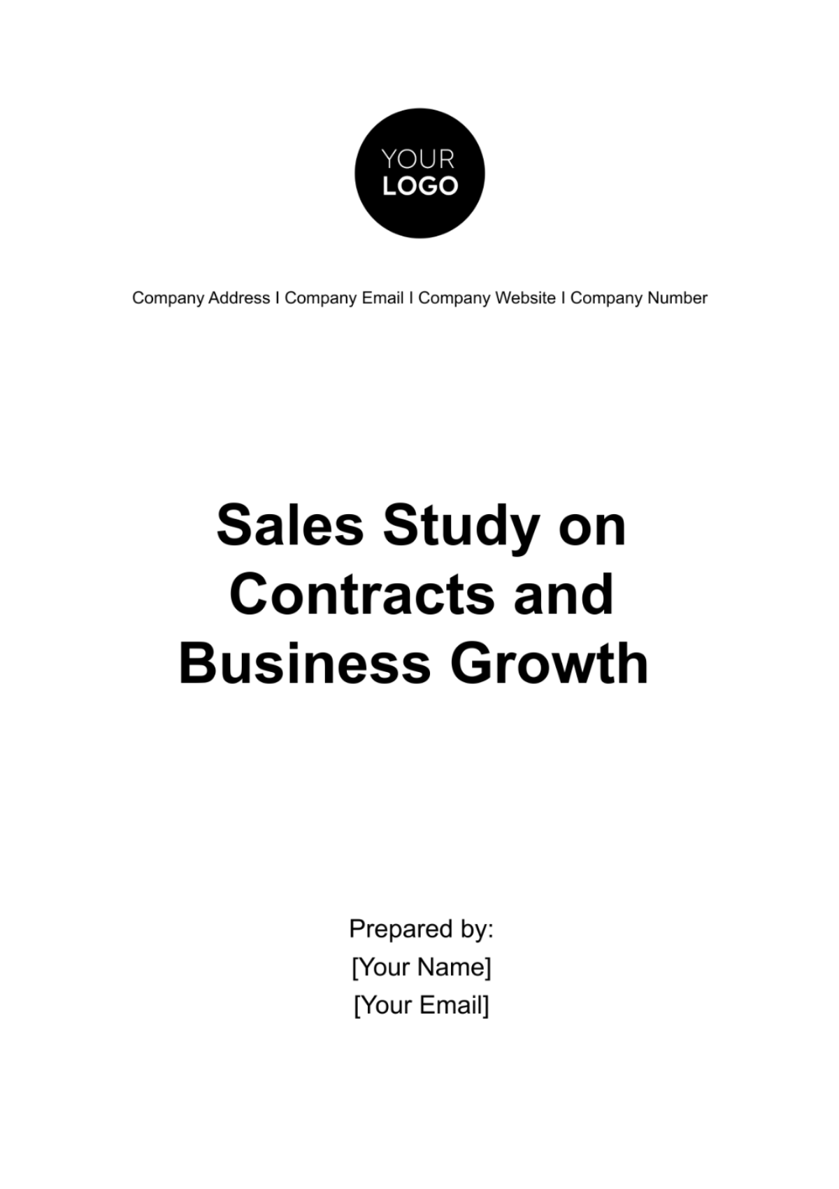 Sales Study on Contracts and Business Growth Template - Edit Online & Download