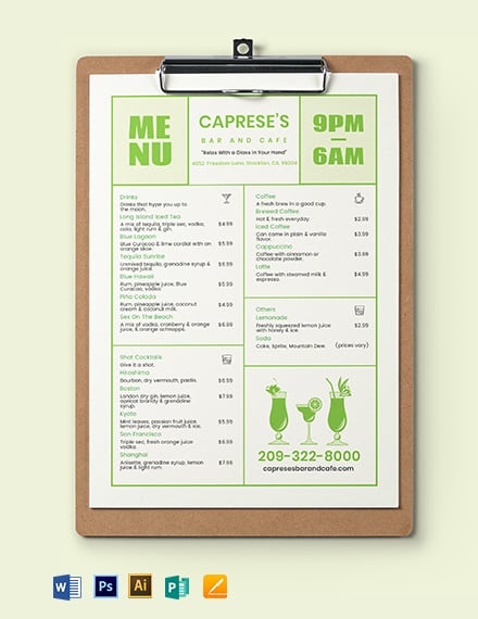 simple-cocktail-menu-template
