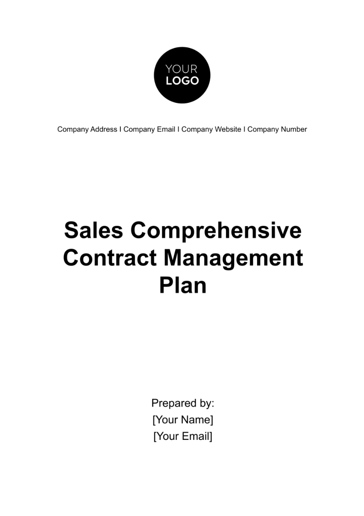 Free Sales Comprehensive Contract Management Plan Template - Edit ...