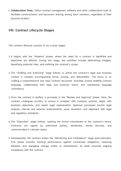 Free Sales Comprehensive Contract Management Plan Template to Edit Online