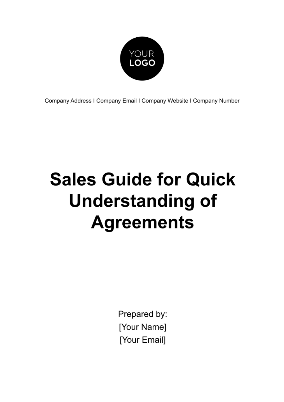 Sales Guide for Quick Understanding of Agreements Template - Edit Online & Download