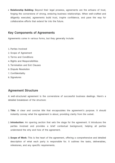 Free Sales Guide for Quick Understanding of Agreements Template to Edit Online