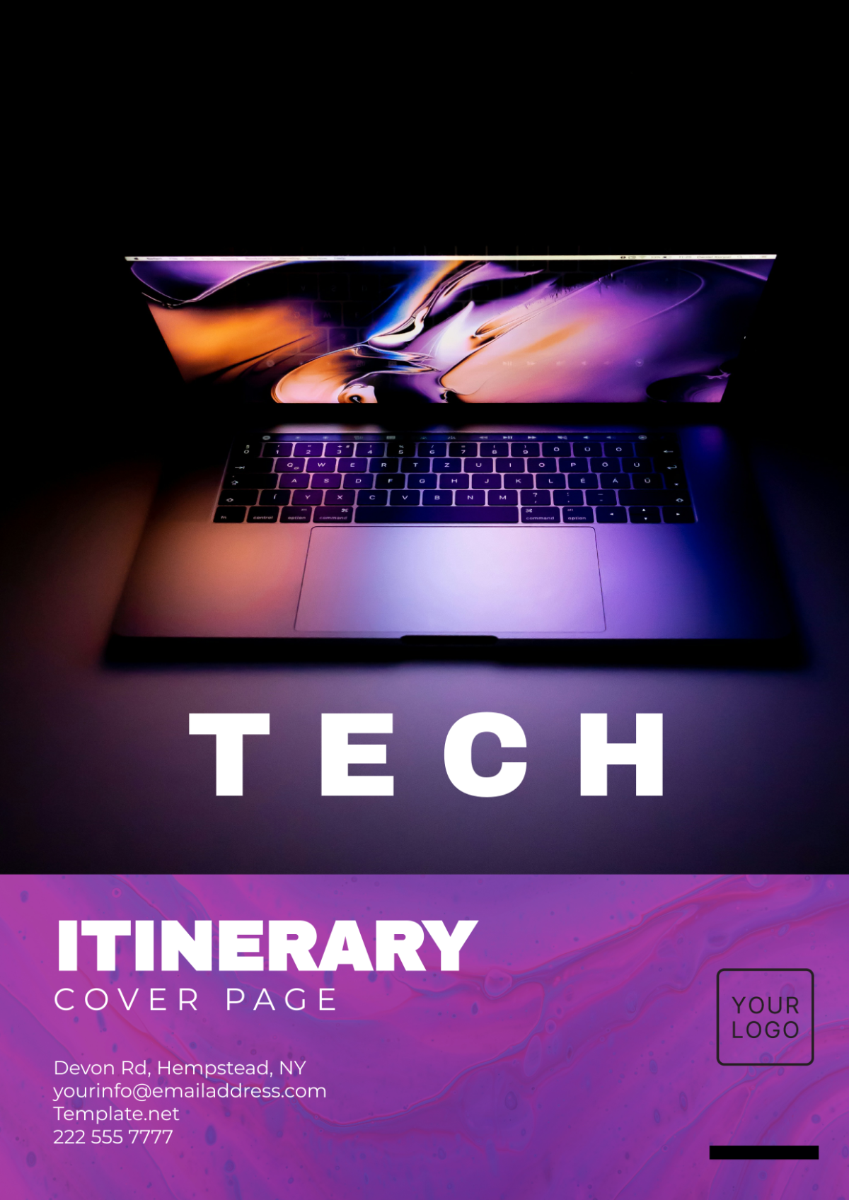 Tech Itinerary Cover Page Template