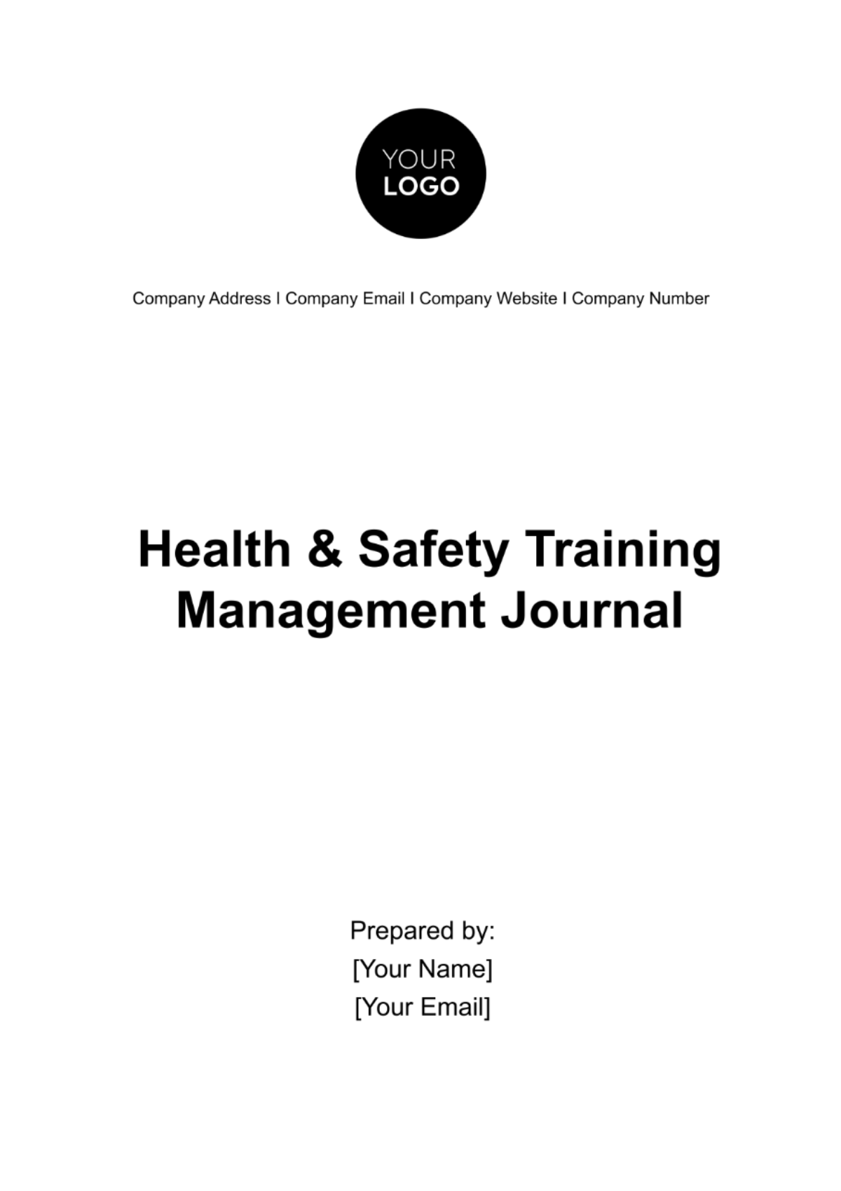 Health & Safety Training Management Journal Template