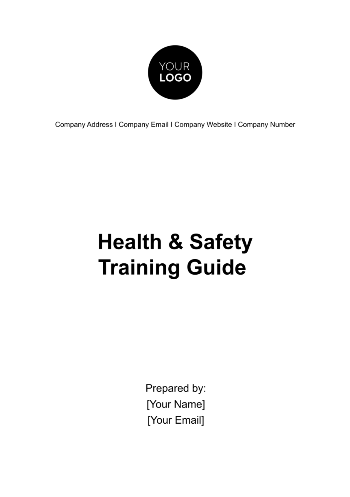 Health & Safety Training Guide Template - Edit Online & Download