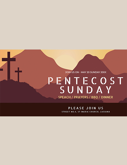 Free Pentecost Sunday Facebook Post Template to Edit Online