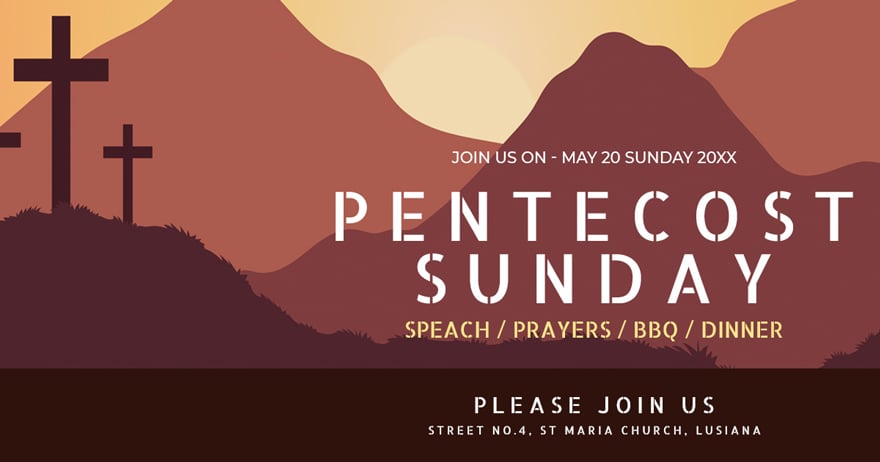 Pentecost Sunday Facebook Post Template