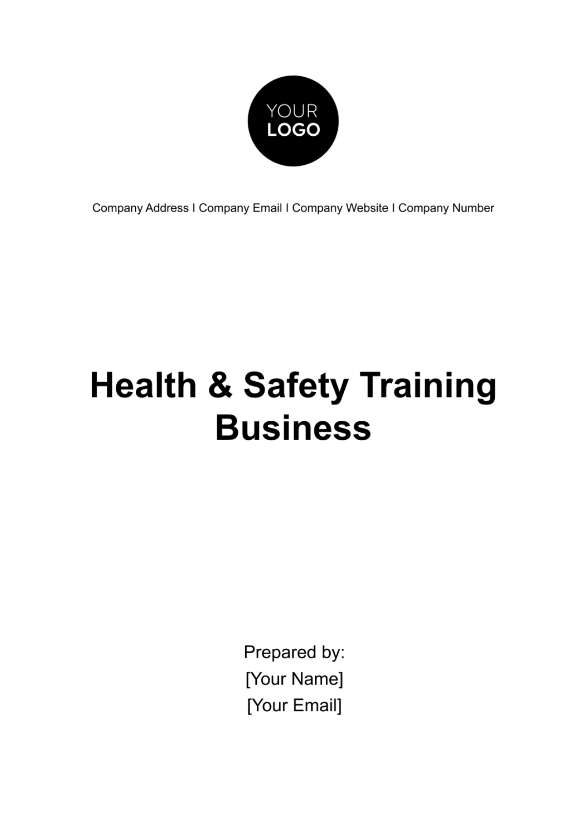 Health & Safety Training Business Plan Template - Edit Online & Download