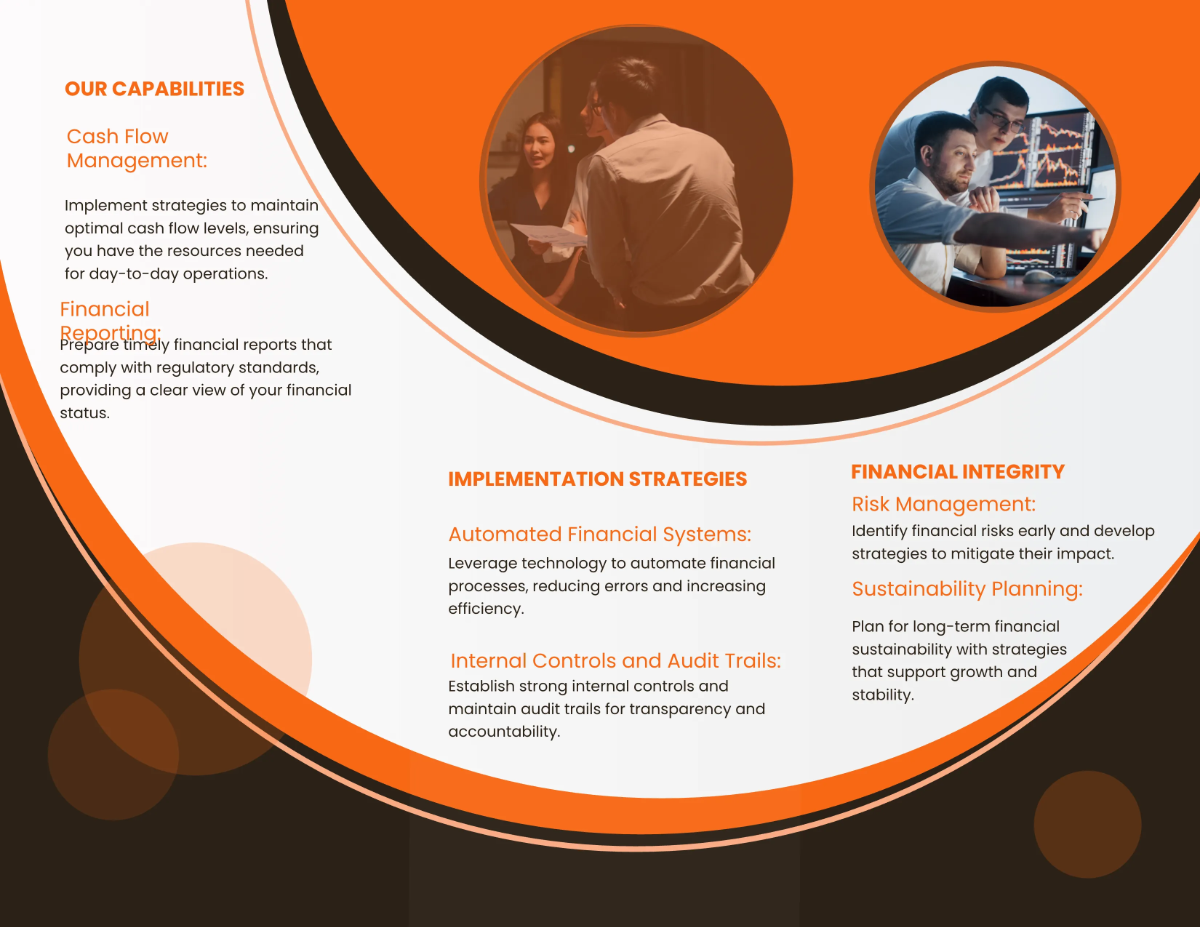 Free Financial Administration Guidelines Brochure Template to Edit Online