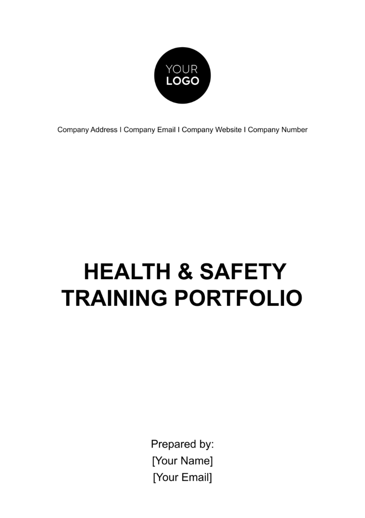 Free Health & Safety Training Portfolio Template