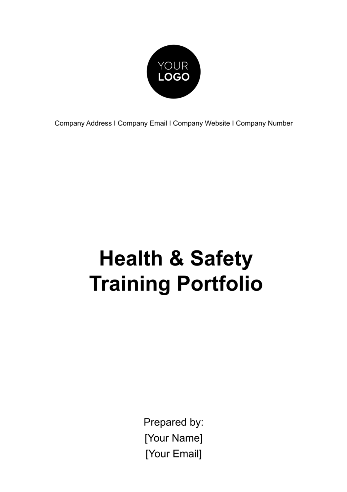 Health & Safety Training Portfolio Template - Edit Online & Download