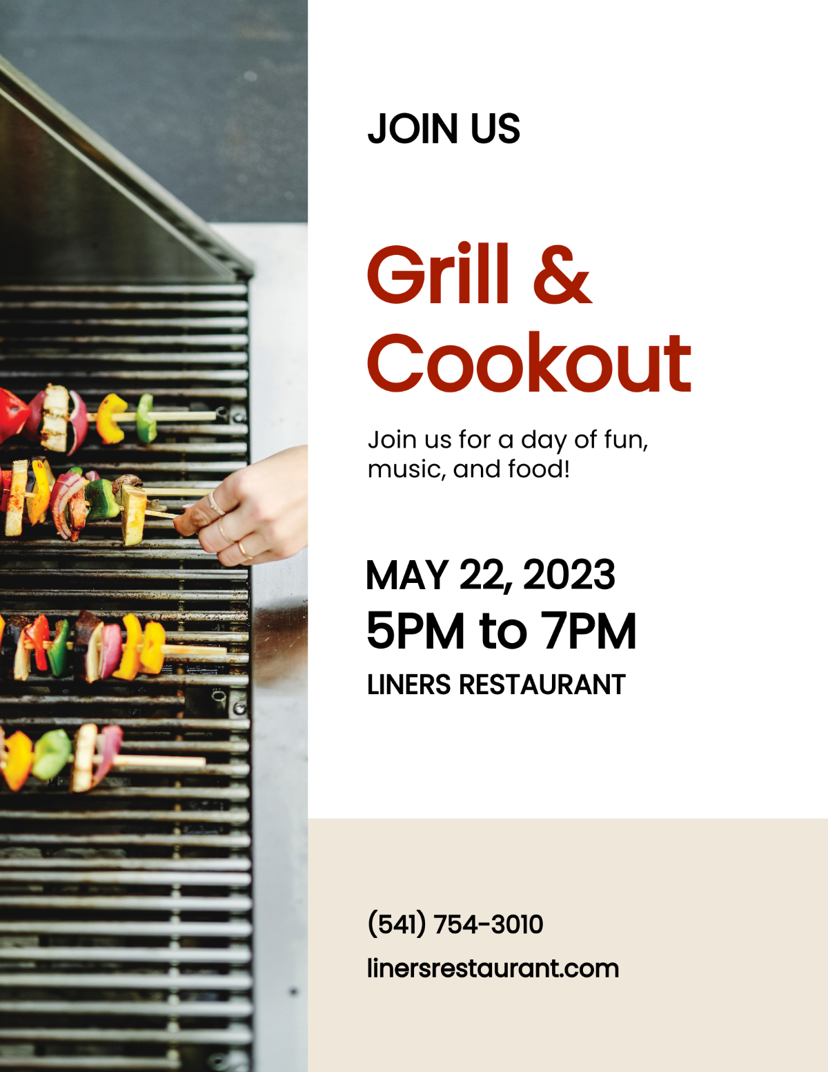 Printable Cookout Flyer Template