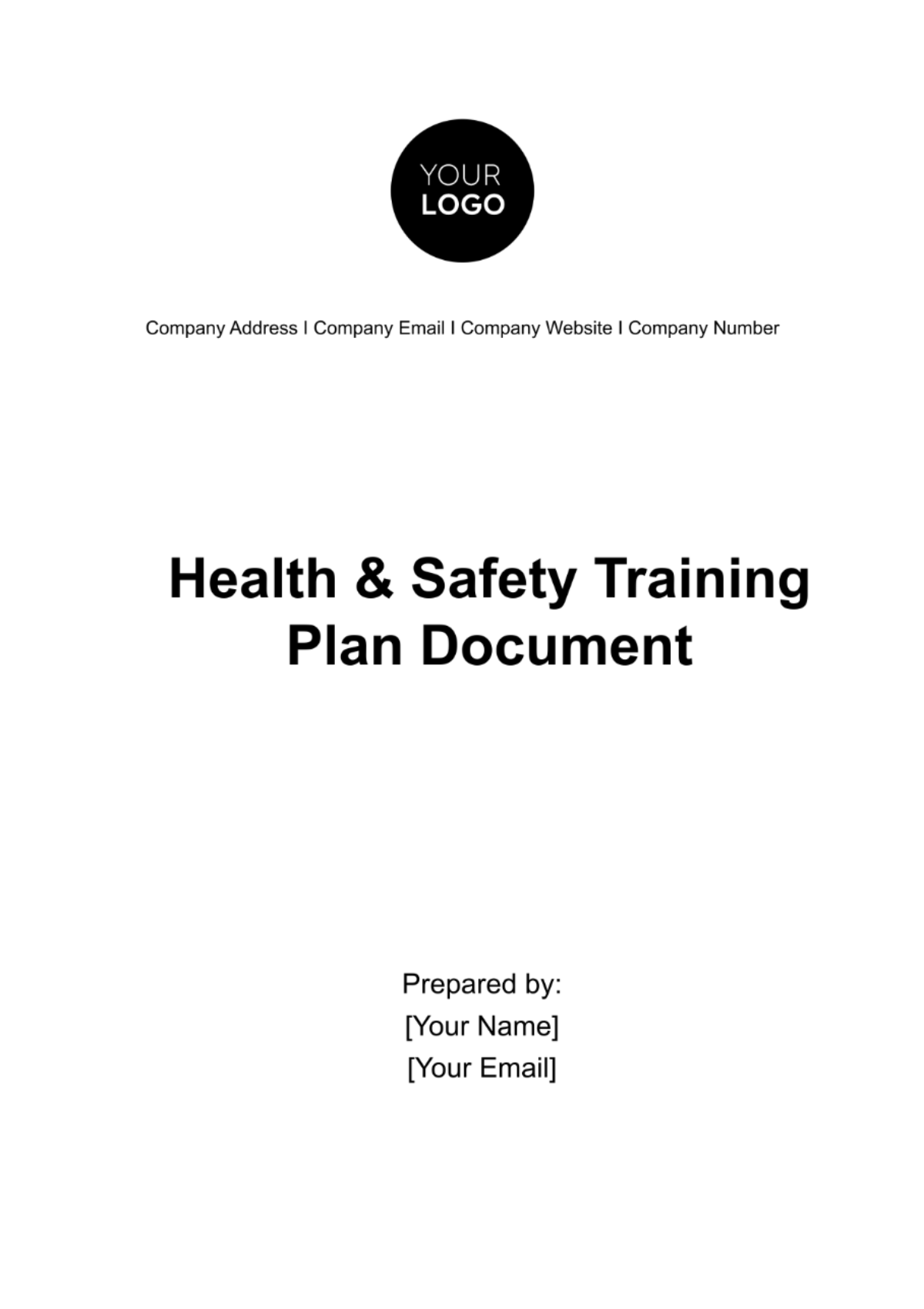 Free Health & Safety Training Plan Document Template