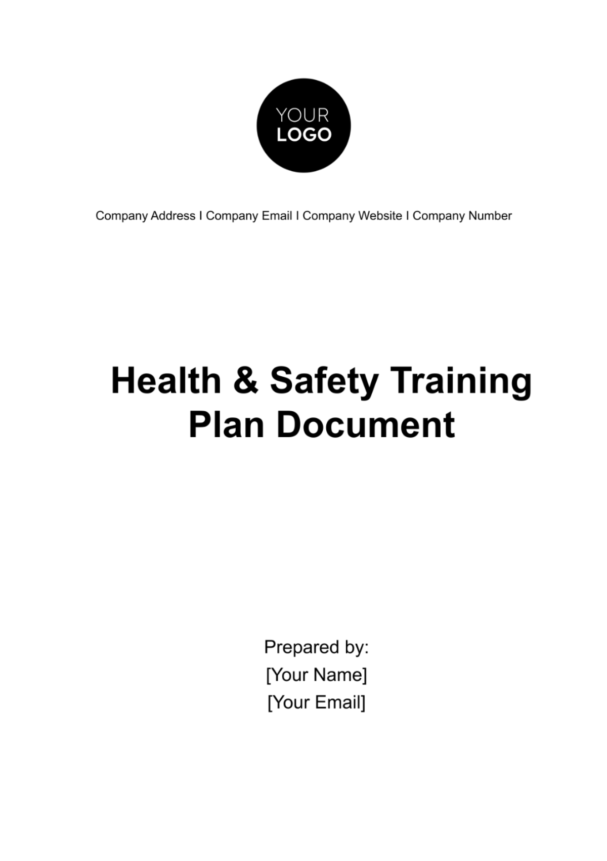 Health & Safety Training Plan Document Template - Edit Online & Download