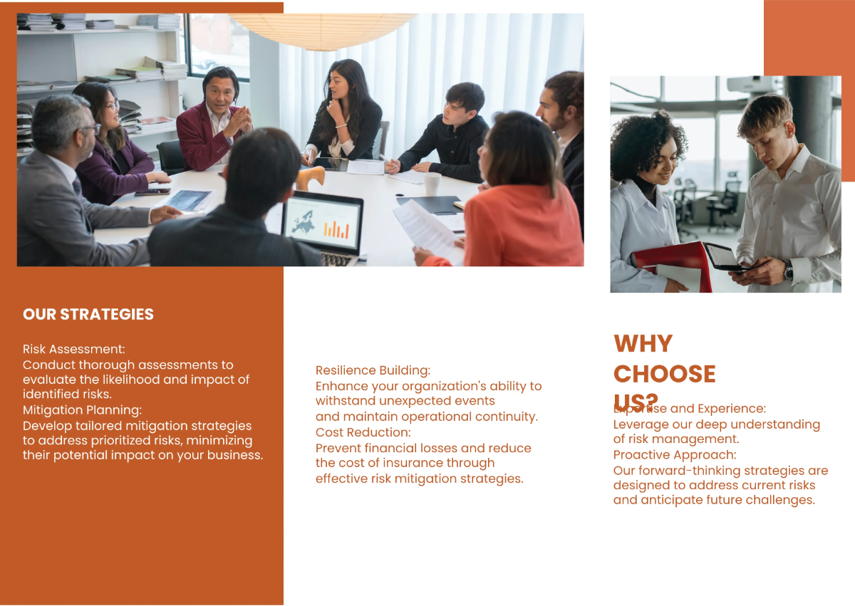 Free Risk Management and Mitigation Plans Pamphlet Template to Edit Online