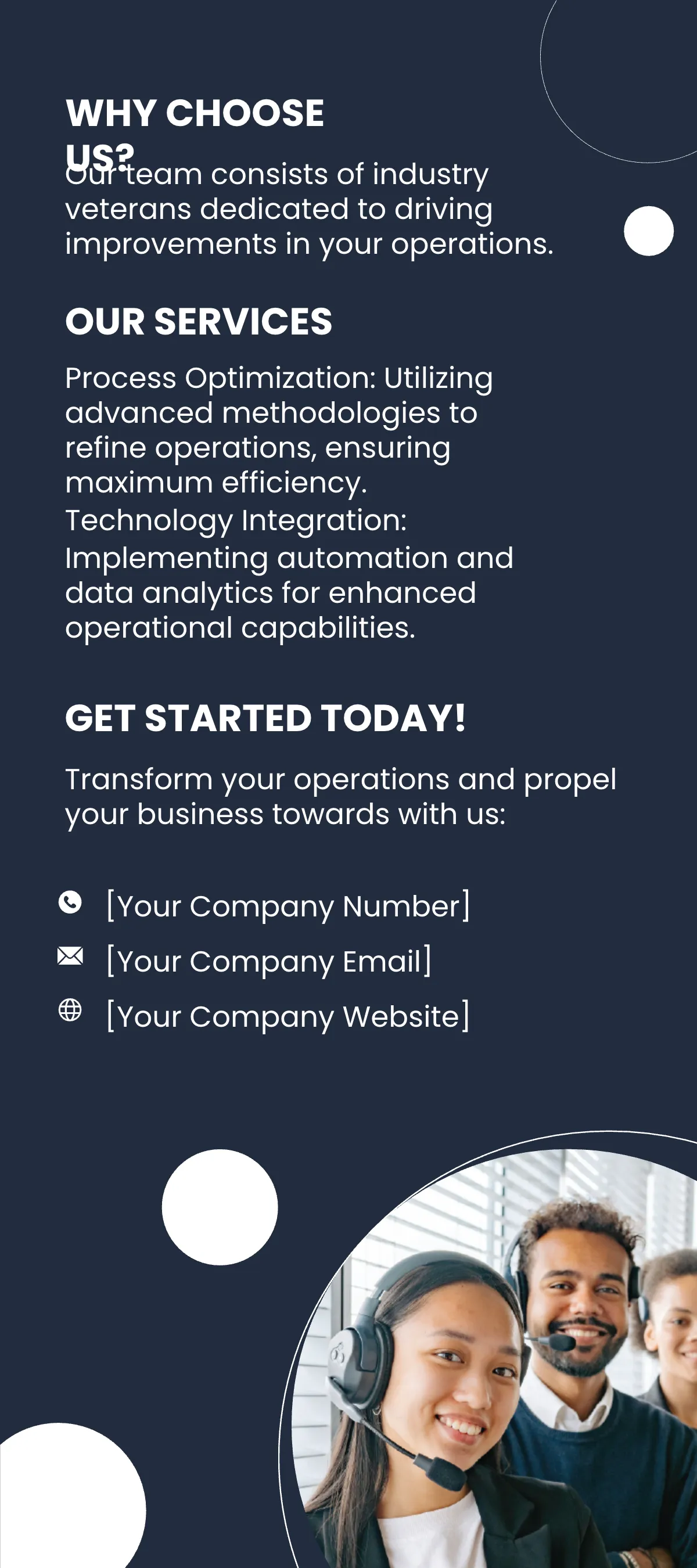 Free Operational Efficiency Enhancement Rack Card Template to Edit Online