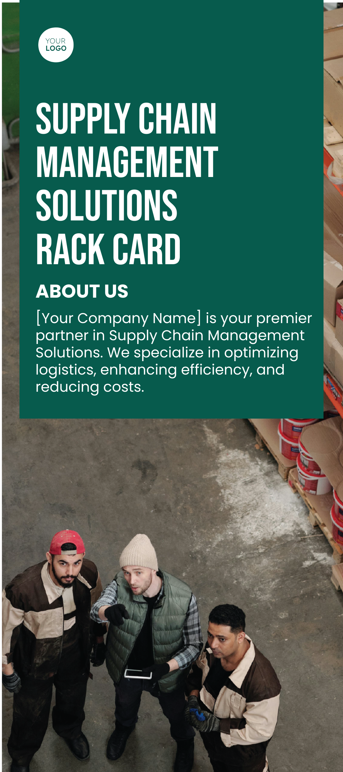 Supply Chain Management Solutions Rack Card Template